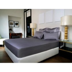 CROWN GOOSE Flat Mattress Cover Sheet Set 100% cotton in Gray, Size Twin | Wayfair FL-MCV-GRY-T found on Bargain Bro Philippines from Wayfair for $107.99