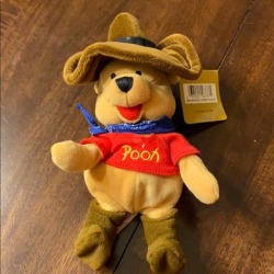 Disney Toys | Disney Winnie The Pooh Cowboy Pooh Mini Beanie | Color: Red | Size: 8 Mini Beanie found on Bargain Bro from poshmark, inc. for USD $15.20