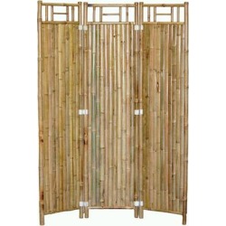 Handmade 3-panel Bamboo Screen (Vietnam) (3 panel screen), Brown