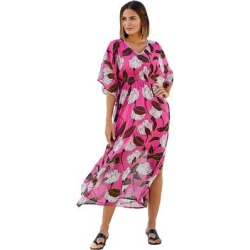 Smocked Maxi Dress (Size 5X) Floral, Polyester