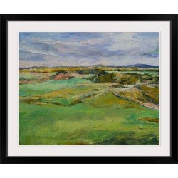 Winston Porter Anjlee Scottish Lowlands by Michael Creese - Painting Print in Blue/Green/Yellow, Size 24.0 H x 28.0 W x 1.0 D in | Wayfair found on Bargain Bro from Wayfair for USD $155.79
