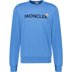 Moncler Herren Sweatshirt COTTON FLEECE BIG DOUBLE LOGO, blau, Gr. M found on MODAPINS