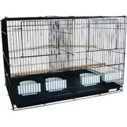 YML Breeding Black Cages with Divider, Large found on Bargain Bro from petco.com for USD $129.19