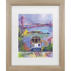 Red Barrel Studio® Richard Wallich 'San Francisco 2' Matted Framed Art Canvas & Fabric, Size 23.5 H x 19.5 W x 0.75 D in | Wayfair