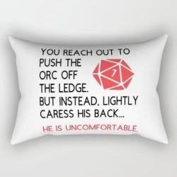 Dungeons And Dragons Gift Rectangular Pillow by Serenity By Alex - Small (17" x 12")