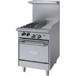 Garland G24-G24S Natural Gas Range with 24" Griddle and Storage Base - 36,000 BTU