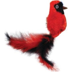 Coastal Pet Products Turbo Life-like Red Bird Cat Toys, Small