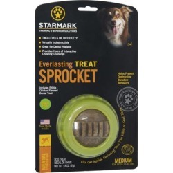 Starmark Everlasting Sprocket Dog Toys, Medium, Green