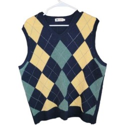 J. Crew Sweaters | J Crew Mens Sleeveless Sweater Vest Size M Argyle Navy | Color: Blue | Size: M found on MODAPINS