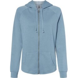 Independent Trading Co. PRM2500Z Women's California Wave Wash Full-Zip Hooded Sweatshirt in Misty Blue size 2XL | Ringspun Cotton found on Bargain Bro Philippines from ShirtSpace for $31.05