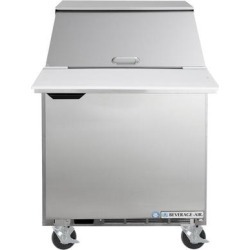Beverage Air SPE27-12M-B 27" 1 Door Mega Top Refrigerated Sandwich Prep Table