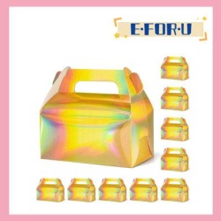 E.FOR.U 10 Pcs/Gift Box, Cake, Candy, Biscuit Packaging, Portable Carton Cardboard in Yellow, Size 6.5 W x 3.5 D in | Wayfair EFORU8bba86d