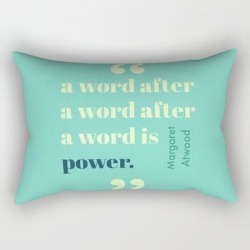 A Word Is Power Rectangular Pillow by Gas Station Burrito - Small (17" x 12")