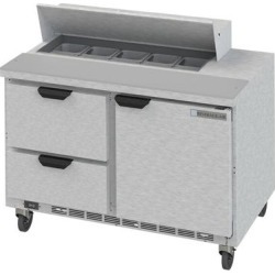 Beverage Air SPED48-10-2 48" 1 Door 2 Drawer Refrigerated Sandwich Prep Table