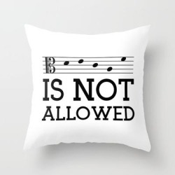 Decaf Is Not Allowed (alto Version) Couch Throw Pillow by A Musician On The Roof - Cover (16" x 16") with pillow insert - Indoor Pillow