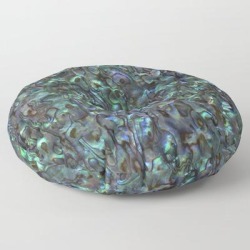 Floor Pillow | Abalone Shell | Paua Shell | Sea Shells | Patterns In Nature | Natural | by Eclectic At Heart - ROUND - 30" x 30" - Society6