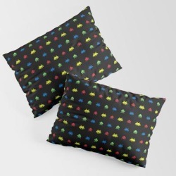 Invaders In Space King Size Pillow Sham by Kspich - STANDARD SET OF 2 - Cotton