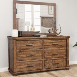 TiramisuBest Reclaimed Pine Wood Mirror Mounts to Dresser