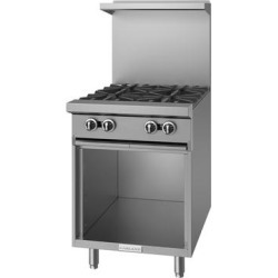 Garland G24-4S Natural Gas 4 Burner 24" Range with Storage Base - 132,000 BTU