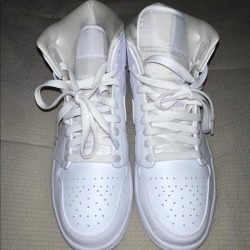 Nike Shoes | Air Jordan 1 Mid Womens Sneakers | Color: White | Size: 8.5