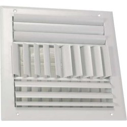 ZORO SELECT 4MJK9 Sidewall/Ceiling Register, 10 X 10, White