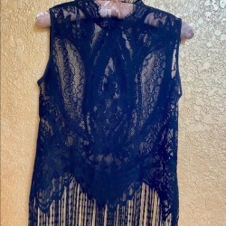 Zara Tops | Lace Top | Color: Black | Size: S found on Bargain Bro Philippines from poshmark, inc. for $59.00