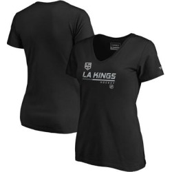 Women's Fanatics Branded Black Los Angeles Kings Authentic Pro Core Collection Prime V-Neck T-Shirt found on MODAPINS