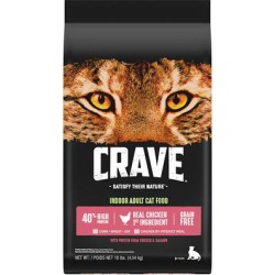 Crave Grain Free Protein Chicken & Salmon Adult Dry Cat Food, 10 lbs.