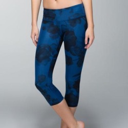 Lululemon Athletica Pants & Jumpsuits | Lululemon Wunder Under Ii Crop Jumbo Inky Floral | Color: Black/Blue | Size: 4 found on Bargain Bro from poshmark, inc. for USD $24.32