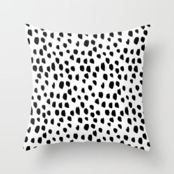 Hand Drawn Drops And Dots On White - Mix & Match With Simplicty Of Life Couch Throw Pillow by Art By Simplicity Of Life - Cover (16" x 16") with pillow insert - Indoor Pillow