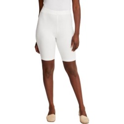 Plus Size Women's Everyday Bike Short by Jessica London in White (Size 18/20) found on Bargain Bro from Jessica London for USD $15.19