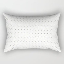 Minimal Gold Polka Dots Rectangular Pillow by Beauty In Simplicity - Small (17" x 12")