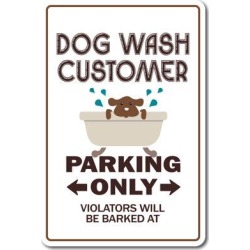 SignMission Dog Wash Customer Sign Plastic in Brown/White, Size 24.0 H x 18.0 W x 0.1 D in | Wayfair Z-A-1824-Dog Wash Customer