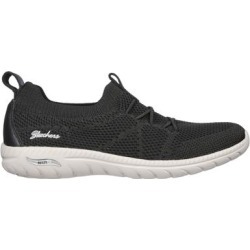 Skechers Arch Fit Flex Slip-On Shoes, Black/White, 8.0