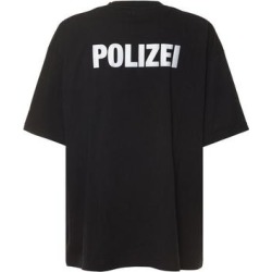 Vetements T-shirt En Jersey De Coton Imprimé Polizei found on MODAPINS