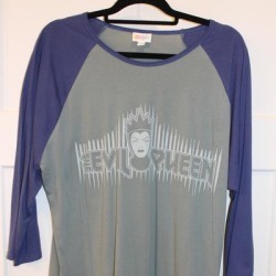 Lularoe Tops | Lularoe Randy Top With Disney's Evil Queen Print | Color: Blue/Gray | Size: 2x found on Bargain Bro from poshmark, inc. for USD $23.56
