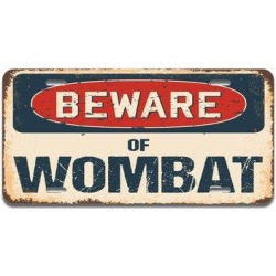 SignMission Beware of Wombat Aluminum Plate Frame Aluminum in Blue/Gray/Red, Size 12.0 H x 6.0 W x 0.1 D in | Wayfair A-LP-04-1253 found on Bargain Bro from Wayfair for USD $14.09