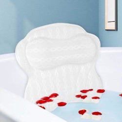 Symple Stuff Deluxe Bath Pillow - Premium Ergonomic Bathtub Pillow For Neck & Shoulder Support in White, Size 17.3 H x 17.3 W x 4.0 D in | Wayfair found on Bargain Bro Philippines from Wayfair for $64.99