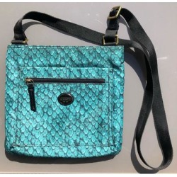 Coach Bags | Coach Getaway File Bag Green Snake Reptile Print Nylon Crossbody Messenger 77481 | Color: Green | Size: Os found on Bargain Bro Philippines from poshmark, inc. for $60.00