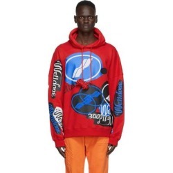 Red Stacked Logo Hoodie - Red - we11done Sweats
