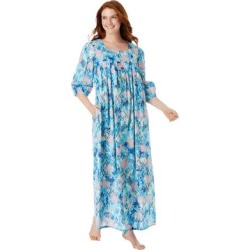 Plus Size Women's Print Lounger by Only Necessities in Pool Blue Tropical Palm (Size 5X) found on Bargain Bro from Ellos for USD $15.94