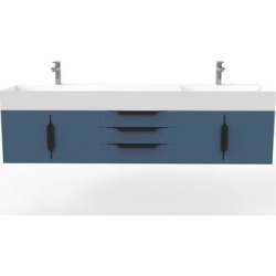 Amazon 72" Wall Mounted Bathroom Vanity Set w/ White Top