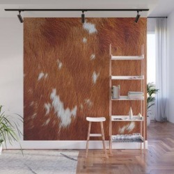 Wall Mural | Tan Cowhide Smooth Texture by Cadinera - 8' X 8' - Society6