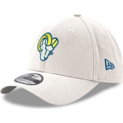 Men's Los Angeles Rams New Era White Ram Head Iced II 39THIRTY Flex Hat