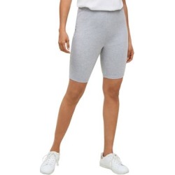 Plus Size Women's Stretch Knit Bike Shorts by ellos in Heather Grey (Size 22/24) found on Bargain Bro from Ellos for USD $12.72