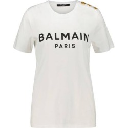 Balmain Damen T-Shirt CLASSIC, weiss, Gr. XS found on MODAPINS