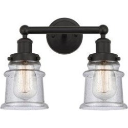 Innovations Lighting Small Canton 2 Light Bath Vanity Light Part Of The Edison Collection Glass in Gray/Brown, Size 11.5 H x 14.25 W x 7.125 D in found on Bargain Bro Philippines from Wayfair for $236.99