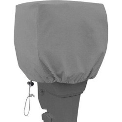 Umbrauto Outboard Motor Cover Waterproof Boat Motor Covers 600D Heavy Duty Motor Hood Cover Outboard Engine in Black/White | Wayfair BC-MDC-XL found on Bargain Bro from Wayfair for USD $32.35