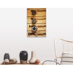 "Fly fishing reels hanging on wall" Canvas Wall Art
