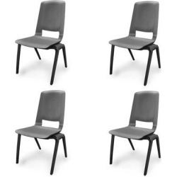 Compel Office Furniture Fila Armless Stackable Chair Plastic/Acrylic/ in Gray, Size 37.0 H x 23.0 W x 20.0 D in | Wayfair FILA-GRY